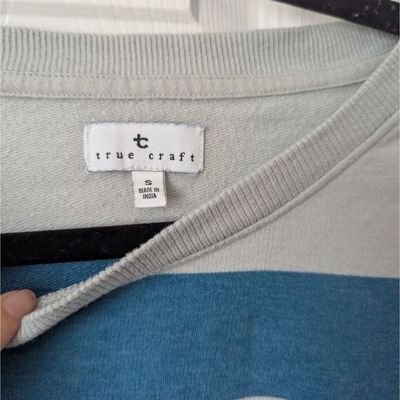 True Craft Striped Pullover Top | Juniors’ Small | Coastal Style | Casual - Picture 2 of 4